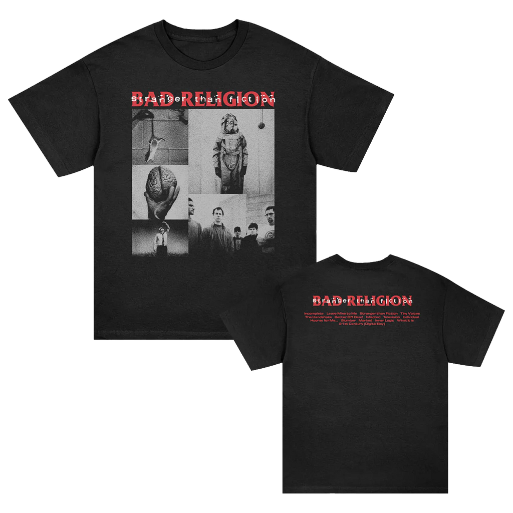 Stranger Than Fiction Collage Track List T-Shirt (Black) Hoodie, Sweatshirt | CoreVibeTees.com (Image 1)