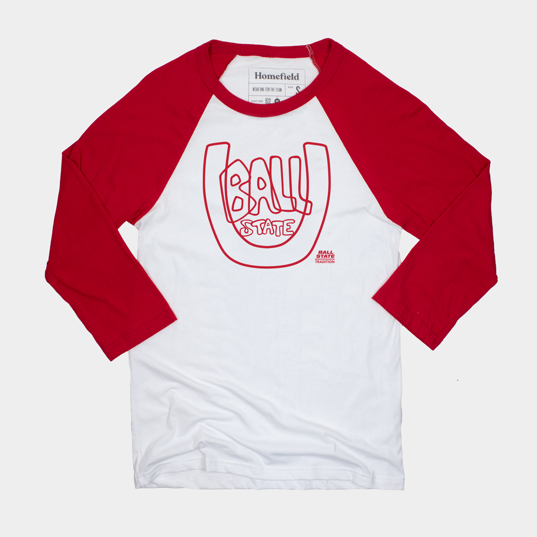 Iconic Vintage "Ball State U" Baseball Tee Hoodie, Sweatshirt | CoreVibeTees.com