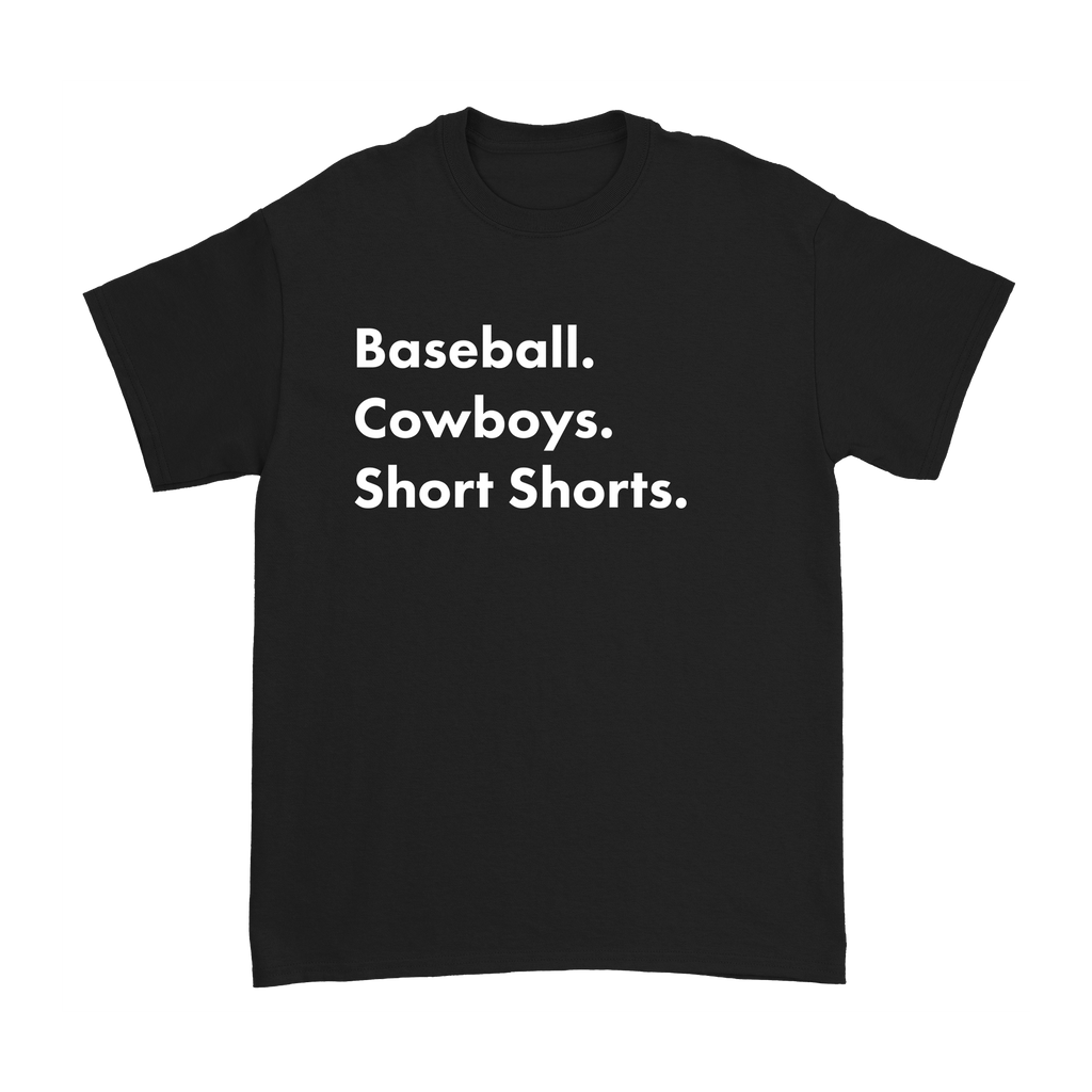 Garett Delano - Baseball. Cowboys. Short Shorts T-Shirt (Black) Hoodie, Sweatshirt | CoreVibeTees.com