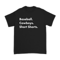 Garett Delano - Baseball. Cowboys. Short Shorts T-Shirt (Black) Hoodie, Sweatshirt | CoreVibeTees.com