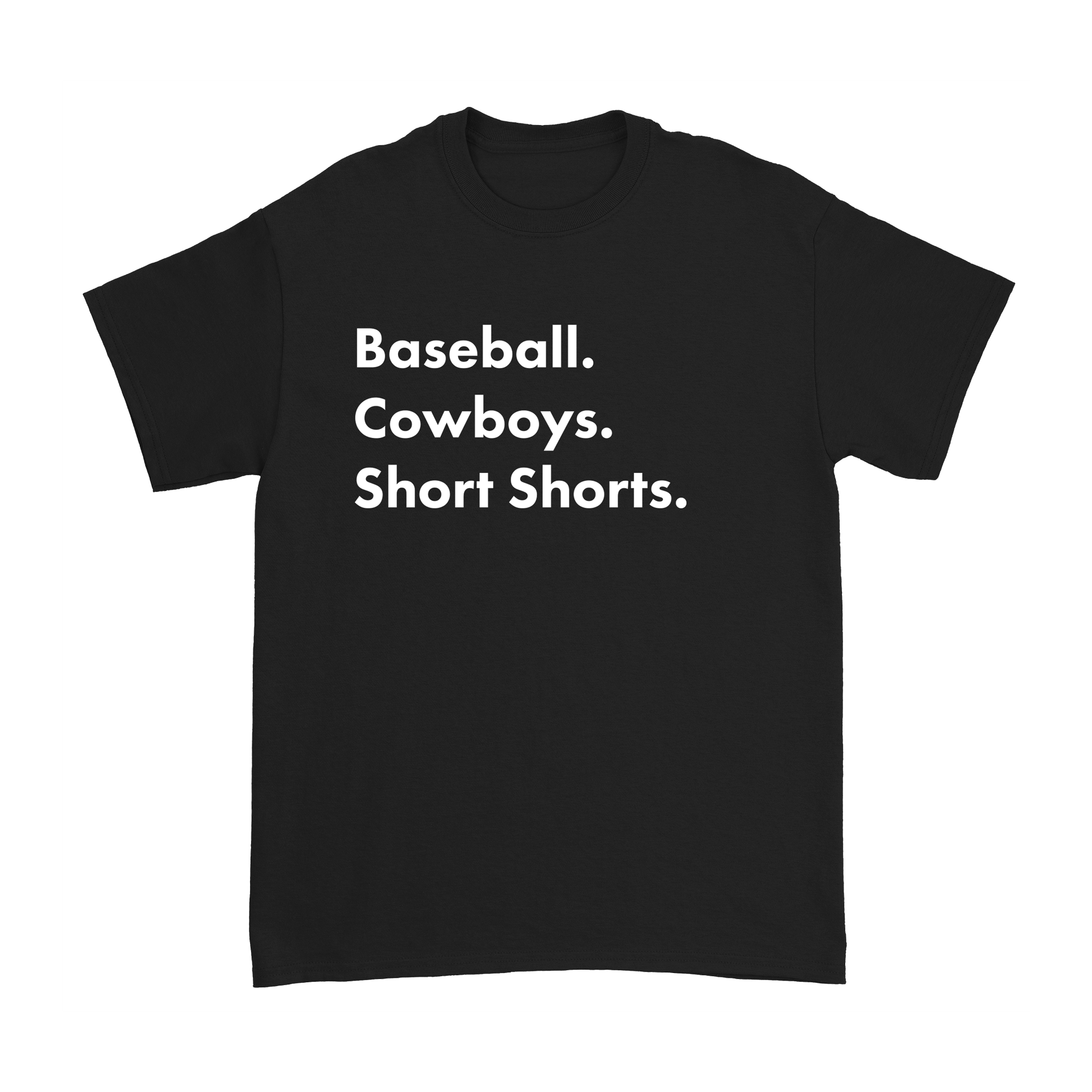 Garett Delano - Baseball. Cowboys. Short Shorts T-Shirt (Black) Hoodie, Sweatshirt | CoreVibeTees.com