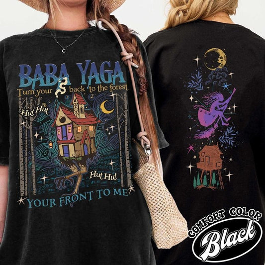 Baba Yaga Comfort Color Shirt, Baba Yaga House Shirt, I Still Read Fairy Tales, Fairy Tale Shirt, Baba Yaga Hut, Warm Slavic Folklore Graphic Shirt for Witches