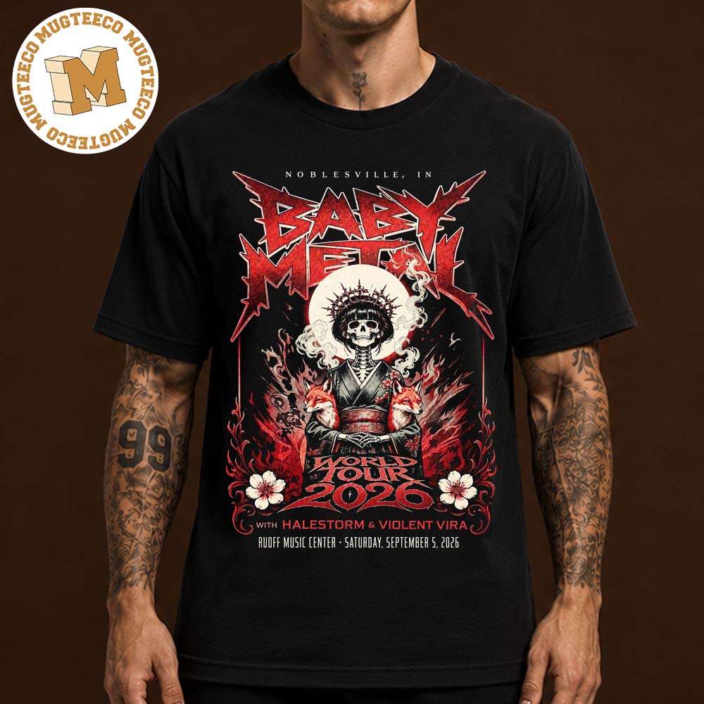 Baby Metal Noblesville IN World Tour 2026 Event Poster At Ruoff Music Center On September 5 2026 Unisex T Shirt