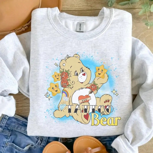 Bad Bear Sweatshirt - Ash Grey - Sublimation - Petty - Unisex Jersey Sweatshirt