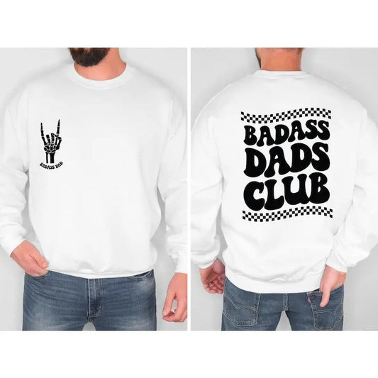 Badass Dads Club Sweatshirt, Badass Dad Sweater, Skeleton Hand, Trendy Dad Hoodie,Cool Dad Gifts,Christmas Gift For Dad, Dad Birthday Gift