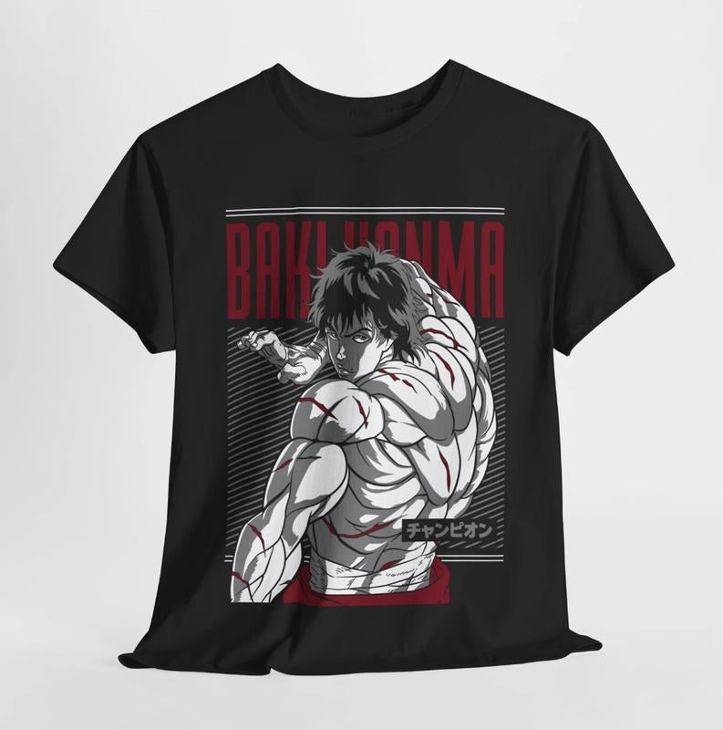 Baki T-Shirt, Anime T-Shirt, Graphic Anime Tee, Yujiro Hanma T-shirt, Hanma Baki T-Shirt, Anime Lover Shirt, Anime Manga Shirt, Unisex Shirt Menswear Top Underwear Tshirt