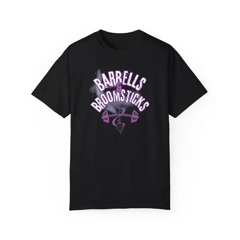 Barbells Broomsticks Oversized Gym Pump Cover For Halloween Girls That Lift Weights Weightlifting  Tshirt For Witches