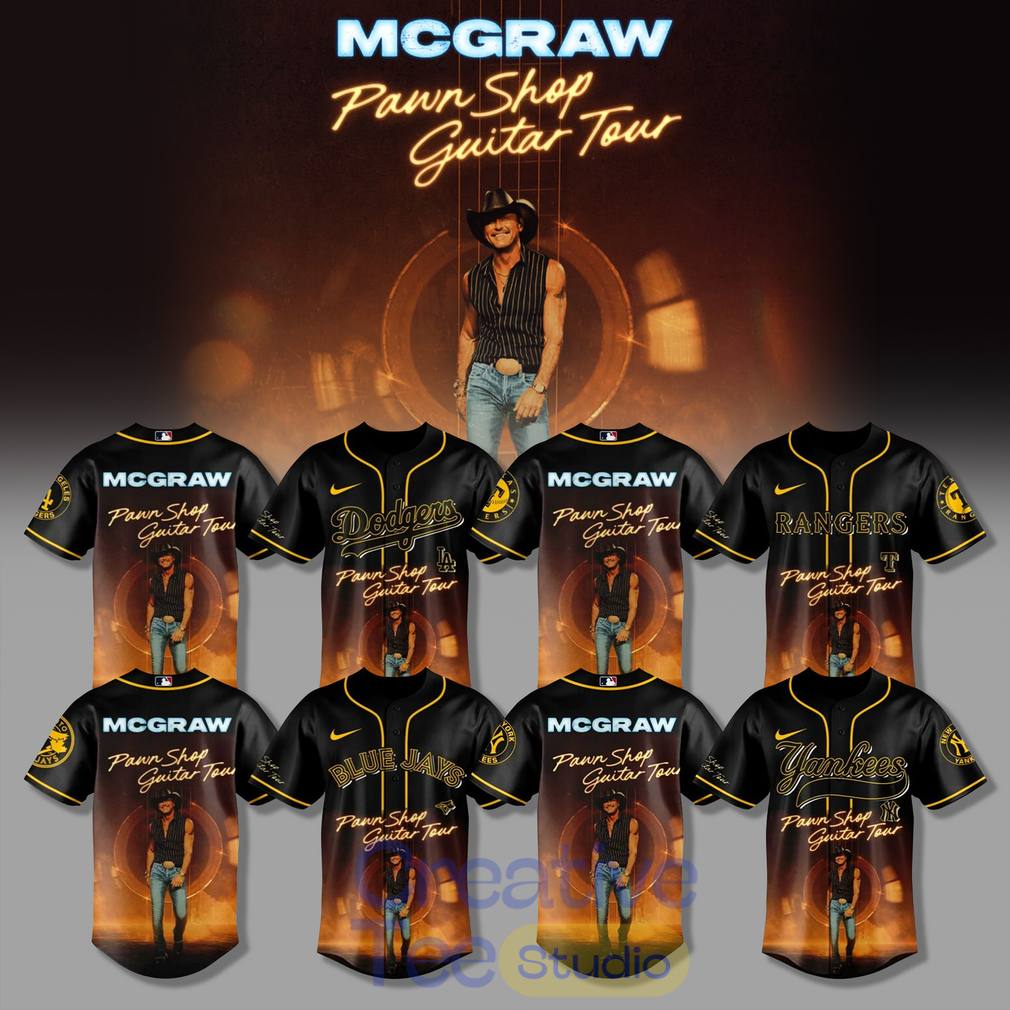 Baseball All Teams x Tim McGraw Pawn Shop Guitar Tour 2026 Baseball Jersey