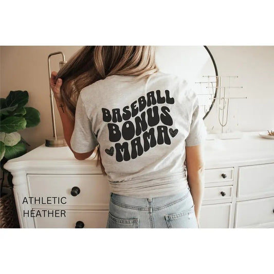 Baseball Bonus Mom Shirt Baseball Step Mom T-Shirt Baseball Shirt Gift Baseball Game Day Shirt Retro Baseball Tee Ballpark Shirt Stepmom Tee