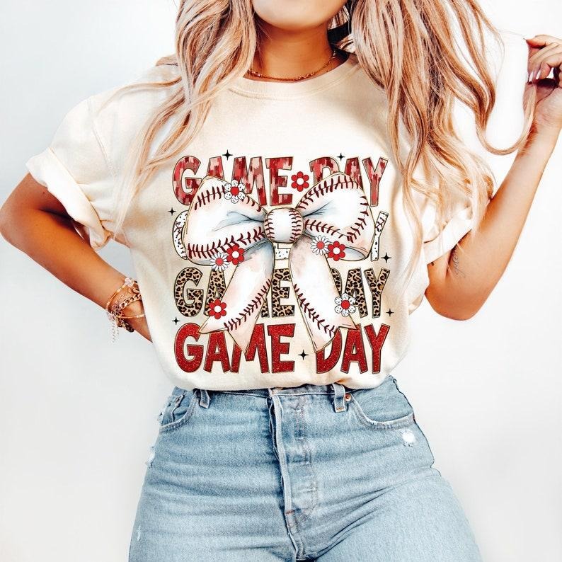 Baseball Coquette Tshirt-sweatshirt-hoodie, Game Day Baseball tshirt, Retro Baseball Bow hoodie, Baseball Mom sweatshirt, Baseball Mama Shirt , Tis the Season T-shirt