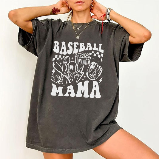 Baseball Mama Shirt, Baseball Season Tee, Sport Mom Graphic Tee, Baseball Mom Unhinged Shirt, Baseball Moms Club Comfy Fabric Oversized Graphic Tee, Mother's Day Gifts, Women's Tops, Womenswear, Cotton Fabric Relaxed Fit Chic Style