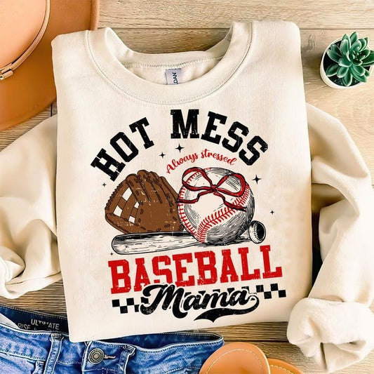 Baseball Mama Sweatshirt Boujee Baseball Game Day Sports Baseball Mom Coquette Baseball