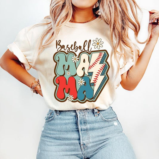 Baseball Mama T-Shirt, Baseball T-Shirt, Retro Baseball Mom T-Shirt, Design, tshirt hot trend 2025