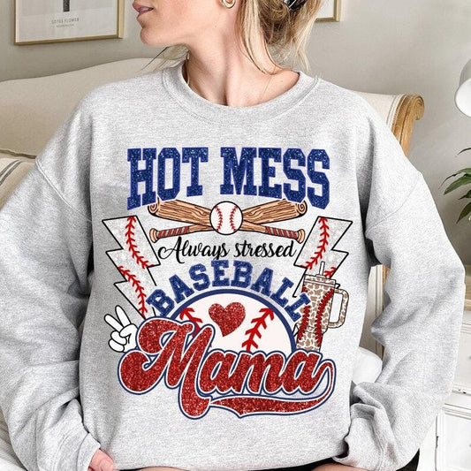 Baseball Mama , Boujee Baseball , ,  , Sports ,  Baseball , Baseball Mom Sweatshirt