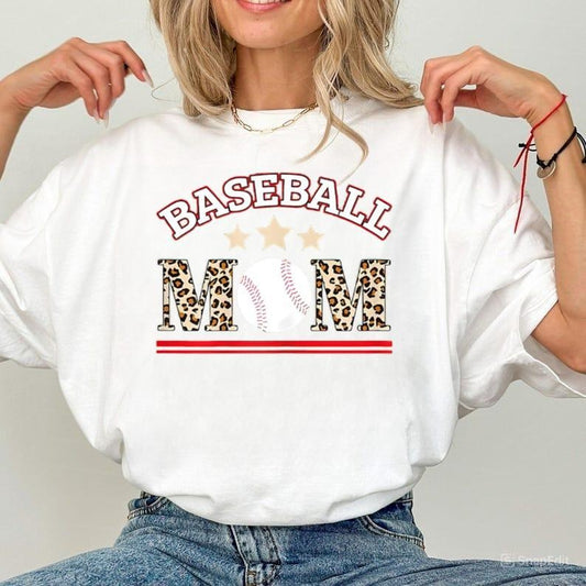 Baseball Mom Leopard Shirt, Retro Baseball Tshirt, Baseball Mom Shirt, Love Baseball Tshirt, Womens Shirt, Baseball Fan Shirt, Baseball Tee