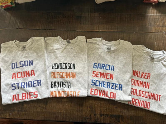 Baseball Roll Call T Shirt