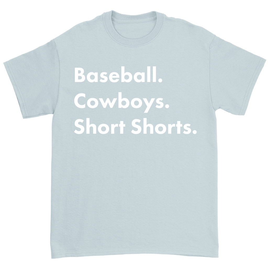 Garett Delano - Baseball. Cowboys. Short Shorts Blue T-Shirt Hoodie, Sweatshirt | CoreVibeTees.com