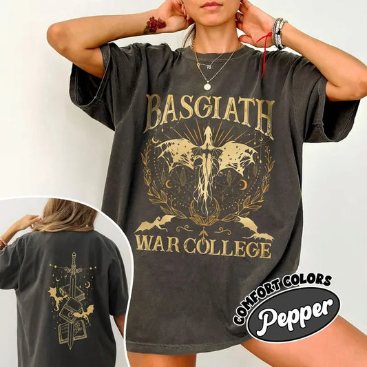 Basgiath War College From Fourth Wing Comfort Colors Shirt, Riders Quadrant Shirt Gifts, Trendy BookTok Womenswear
