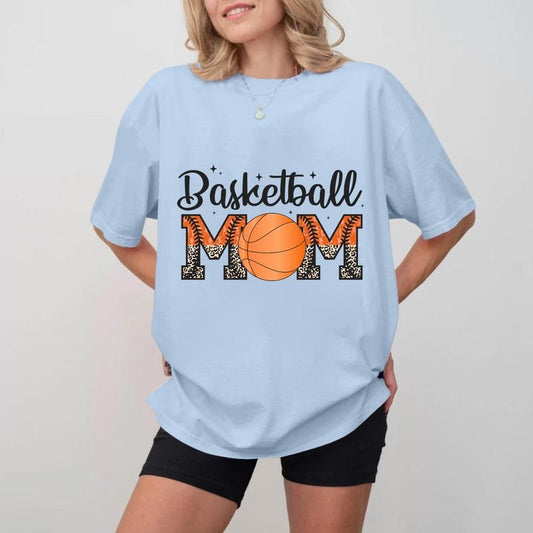 Basketball MOM Cotton T-shirt, Unisex Soft Sports Mom Crewneck