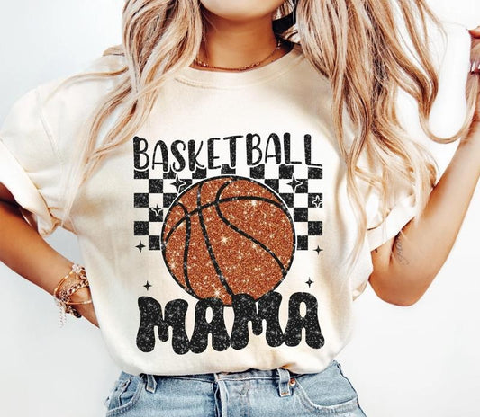 Basketball Mama Shirt #1~ Unisex Apparel Relaxed Fit Printed In The USA Clothing Womenswear Casual Comfort Cotton Top Athletic Boho Chic