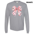 Bat & Pumpkin Pink Bow Long Sleeve Comfort Colors T-Shirt 'NLB' Hoodie, Sweatshirt | CoreVibeTees.com