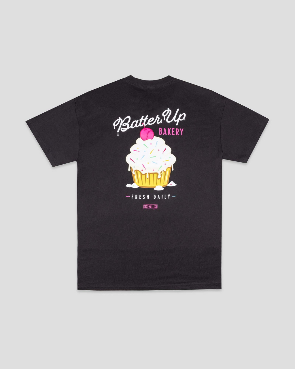 Batter Up Bakery Confetti Cupcake T-Shirt (Black) Hoodie, Sweatshirt | CoreVibeTees.com (Image 1)