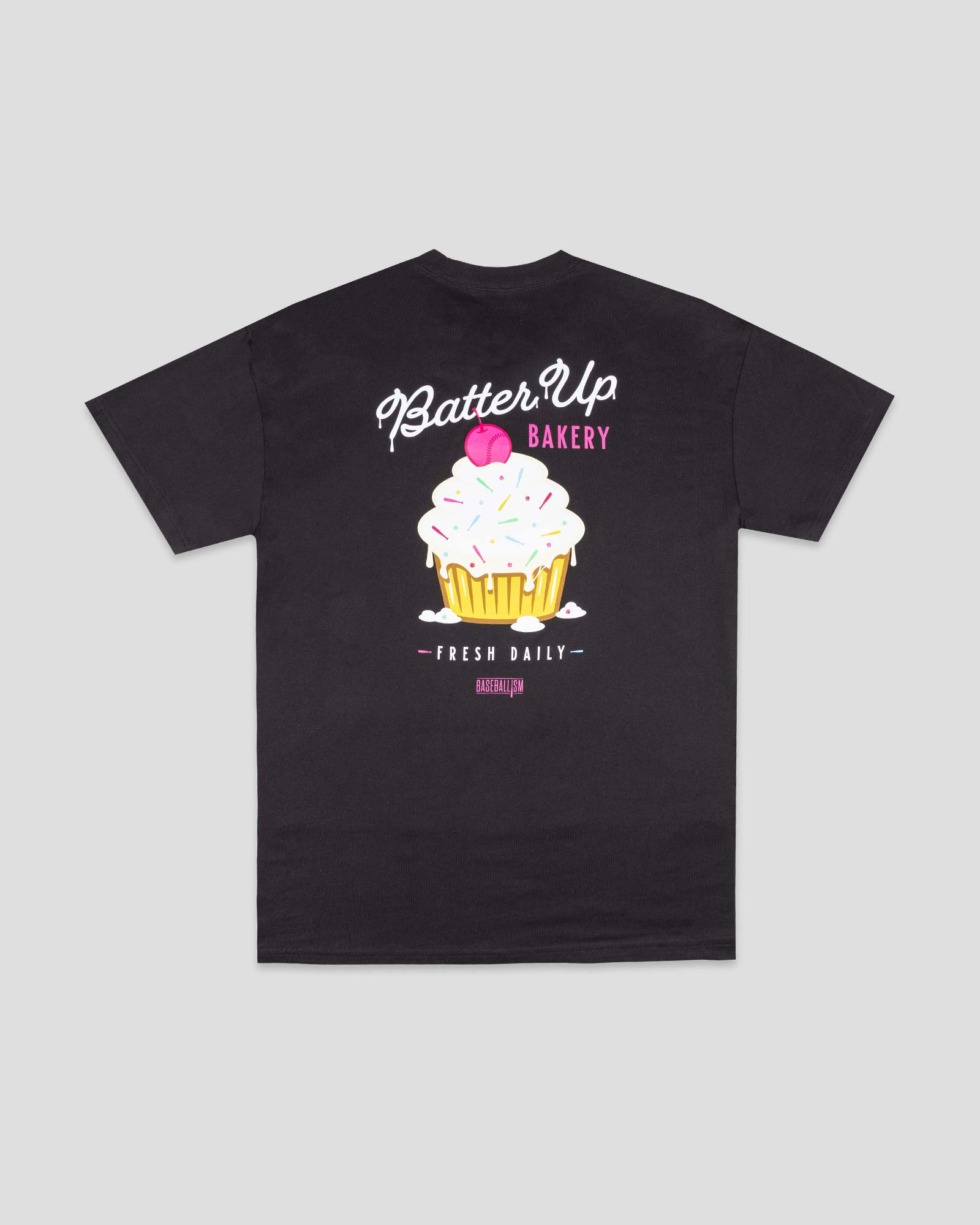 Batter Up Bakery Confetti Cupcake T-Shirt (Black) Hoodie, Sweatshirt | CoreVibeTees.com (Image 1)