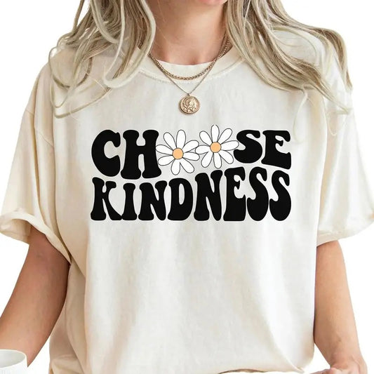 Be Kind Shirt, Choose Kindness Tshirt, Inspirational Comfort Colors Shirt, Daisy Shirt, Flower Shirt, Motivational T-shirt, Trendy Womens Tee
