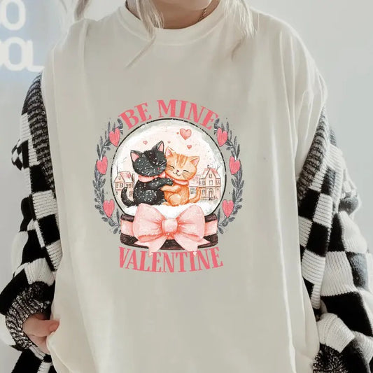 Be Mine Cats #1 GILDAN Shirt~  coffee shirt Unisex Apparel Relaxed Fit Printed In The USA Clothing Womenswear Casual Comfort Cotton Top Athletic Boho Chic