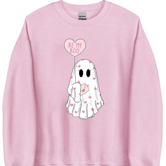 Be My Boo Sweatshirt, Ghost Sweater, Valentines Day Hoodie, XOXO Sweatshirt, Women Valentines Day Sweatshirt, Heart Sweatshirt