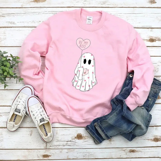 Be My Boo Sweatshirt, Valentines Day Sweatshirt for Women, Cute Valentine Day Shirt, Valentine's Day Gift, Ghost Sweater, Trendy Sweatshirt, Funny Ghostface Tee, Funny Valentines Tee, Hodie and Sweater, T-Shirt