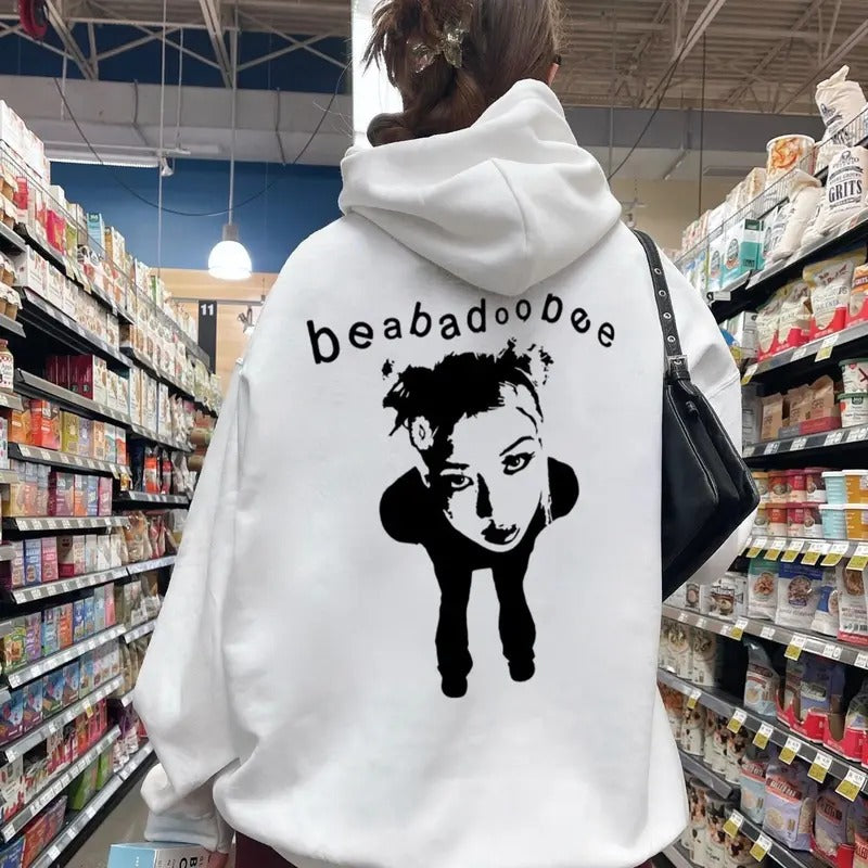 Beabadoobeee Y2k Hoodie On Back, Casual Wear, Indie Music Merch, Unisex Sweater Pullover Tee
