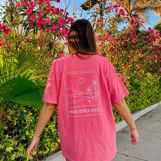 Beach Days Polaroid Shirt ~ Unisex Apparel Relaxed Fit Printed In The USA Clothing Womenswear Casual Comfort Cotton