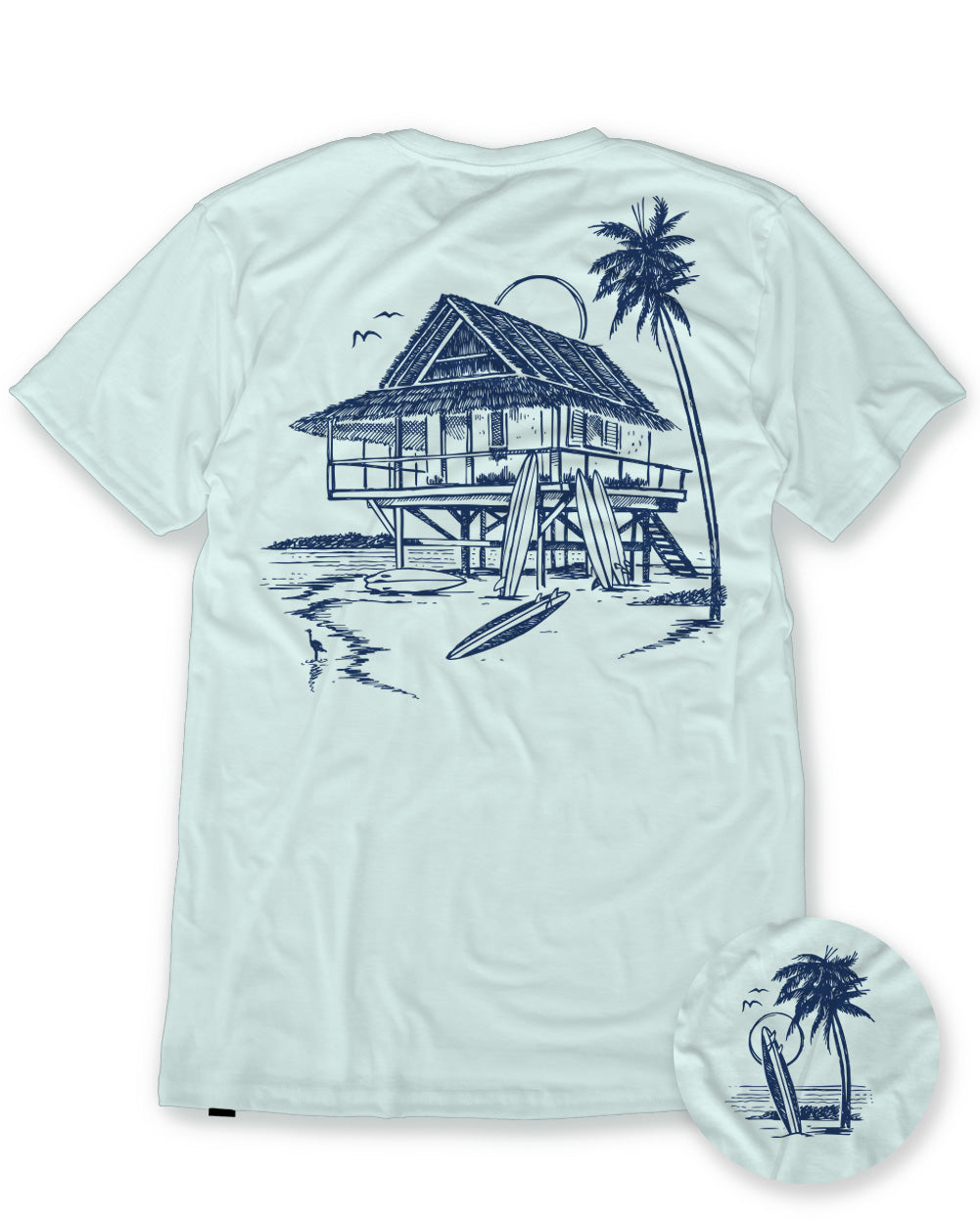 Beach Bungalow Tee Hoodie, Sweatshirt | CoreVibeTees.com (Image 1)