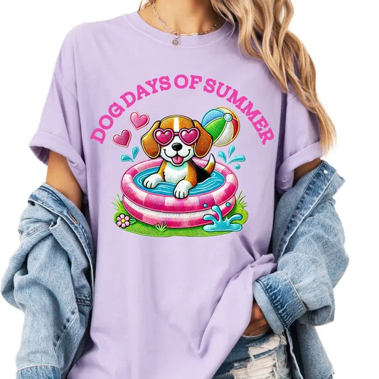 Beagle Dog Days of Summer Shirt ~ Unisex Apparel Relaxed Fit Printed In The USA Clothing Womenswear Casual Comfort Cotton Top Athletic Boho Chic