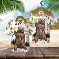 Bear Drinks Beer I Hate People Hawaiian Shirt