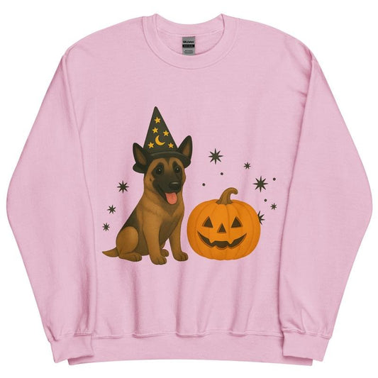 Belgian Mal Halloween Witchy Dogs Sweatshirt ~ Unisex Apparel Relaxed Fit Printed In The USA Clothing Womenswear Casual Comfort Cotton Top Athletic Boho Chi