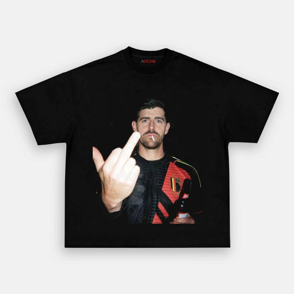 Belgium Football Team Thibaut Courtois Middle Finger Drunk Shirt