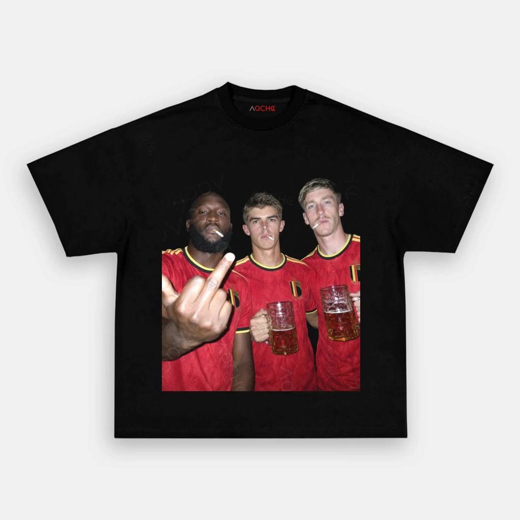 Belgium Football Team Trio Cigarettes and Glory Shirt