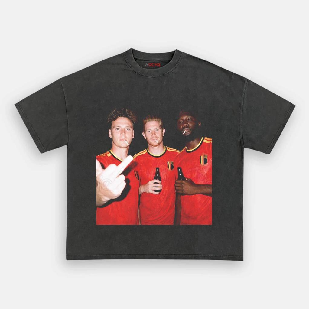 Belgium Football Team Trio Drunk Smoke Shirt