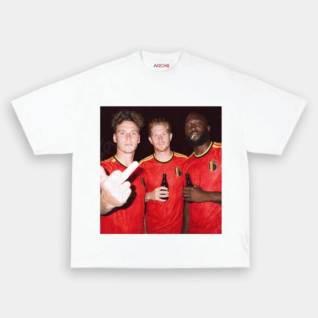 Belgium Football Team Trio Drunk Smoke Shirt