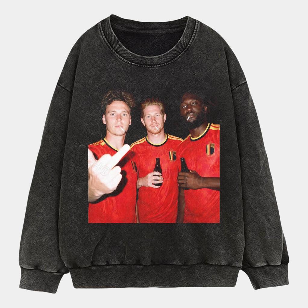Belgium Football Team Trio Drunk Smoke Shirt