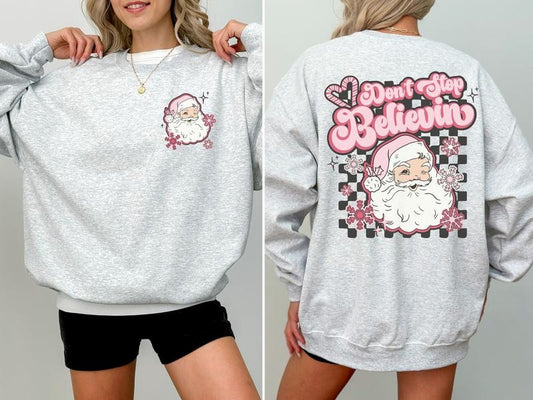 Believing Retro Santa Claus Sweatshirt