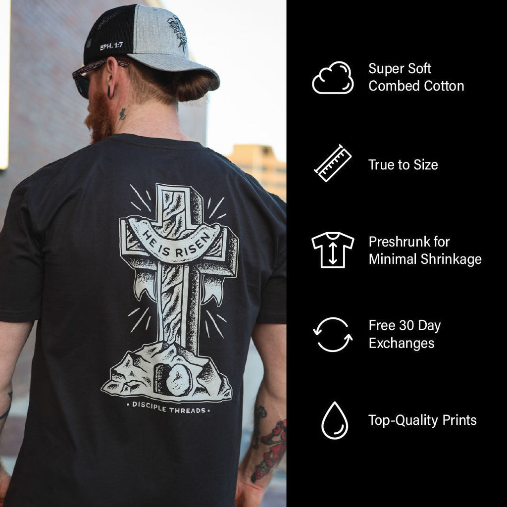 He Is Risen T-Shirt Hoodie, Sweatshirt | CoreVibeTees.com (Image 3)