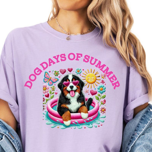 Bernese Dog Days of Summer Shirt ~ Unisex Apparel Relaxed Fit Printed In The USA Clothing Womenswear Casual Comfort Cotton Top Athletic Boho Chic