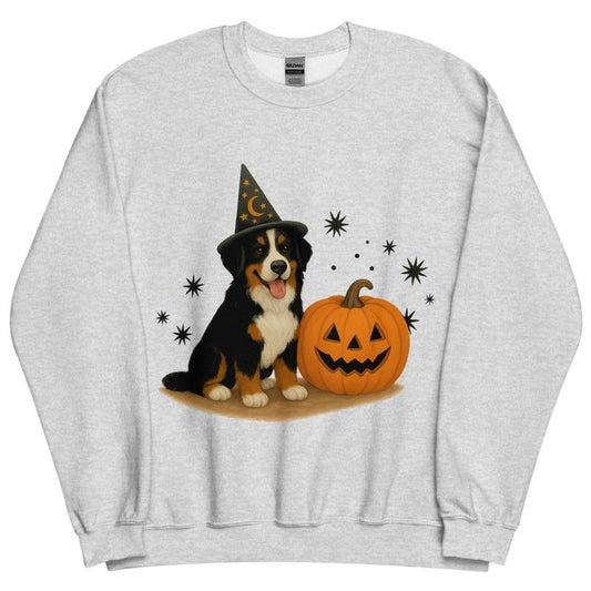 Bernese Halloween Witchy Dogs Sweatshirt ~ Unisex Apparel Relaxed Fit Printed In The USA Clothing Womenswear Casual Comfort Cotton Top Athletic Boho Chic