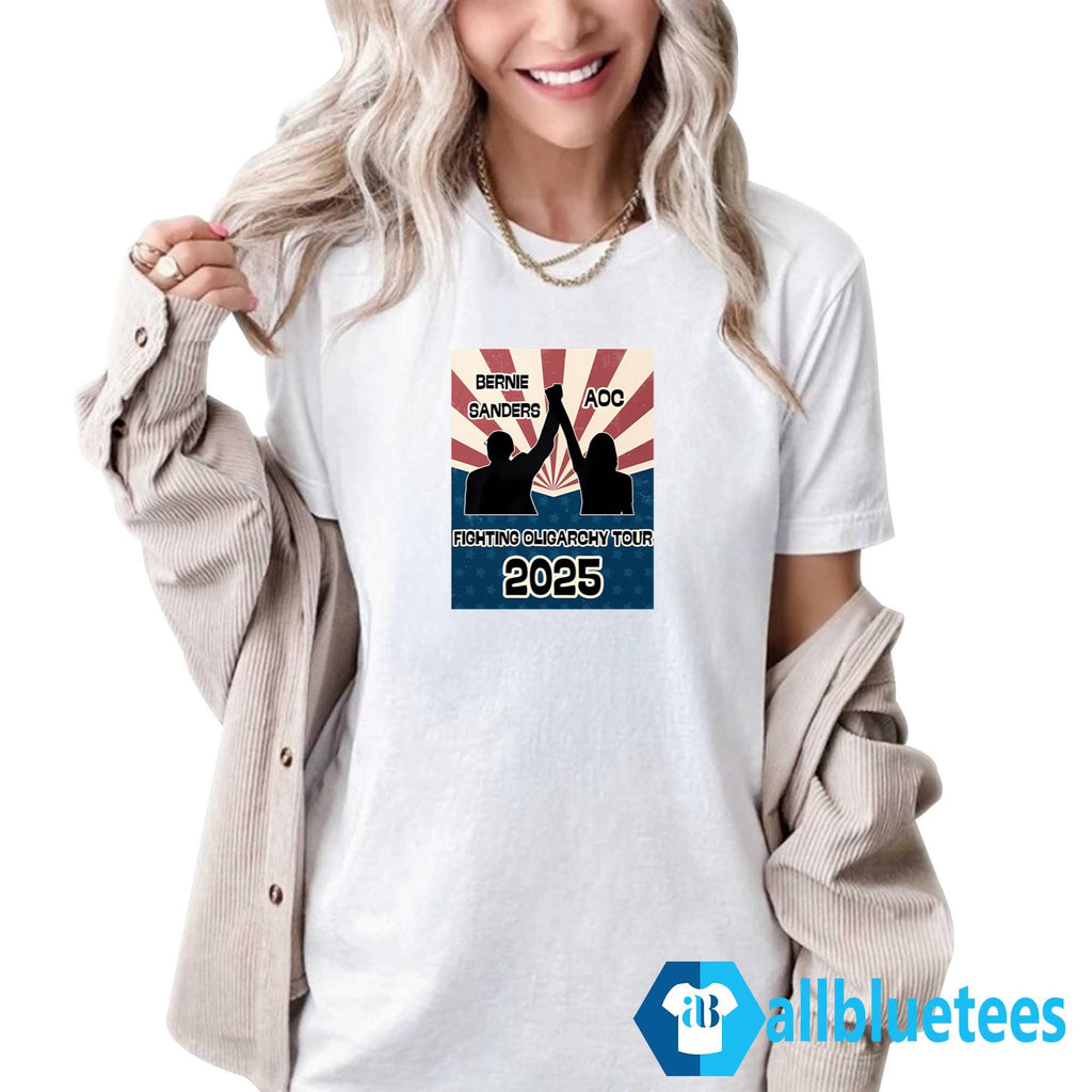 Bernie Sanders AOC Fighting Oligarchy Tour 2025 Shirt