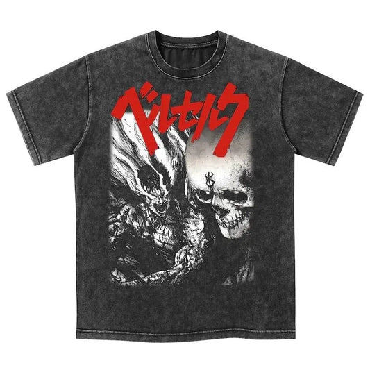 Berserk Vintage Washed Shirt, Berserk Guts Anime Unisex Shirts, Cool Japanese Anime Graphic Tees Manga Gift Sweatshirt, Hoodie, Comfort Colors
