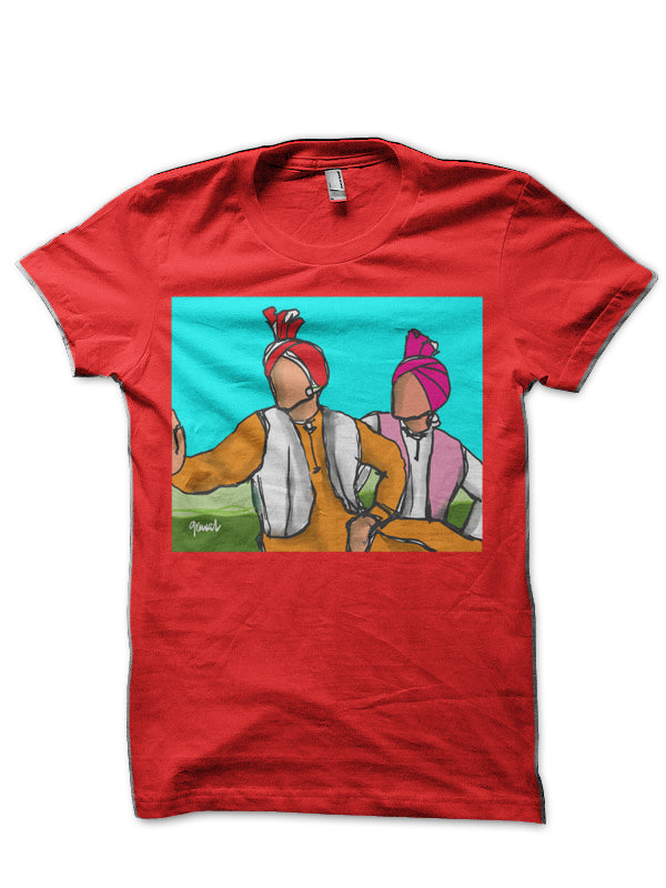 Bhangra Dancers Red T-Shirt Hoodie, Sweatshirt | CoreVibeTees.com
