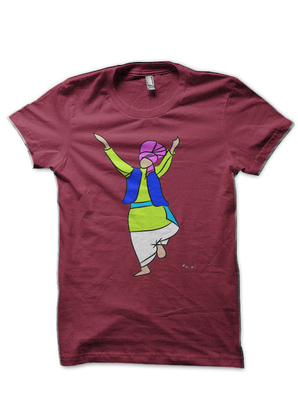 Bhangra Dancer Green Maroon T-Shirt Hoodie, Sweatshirt | CoreVibeTees.com